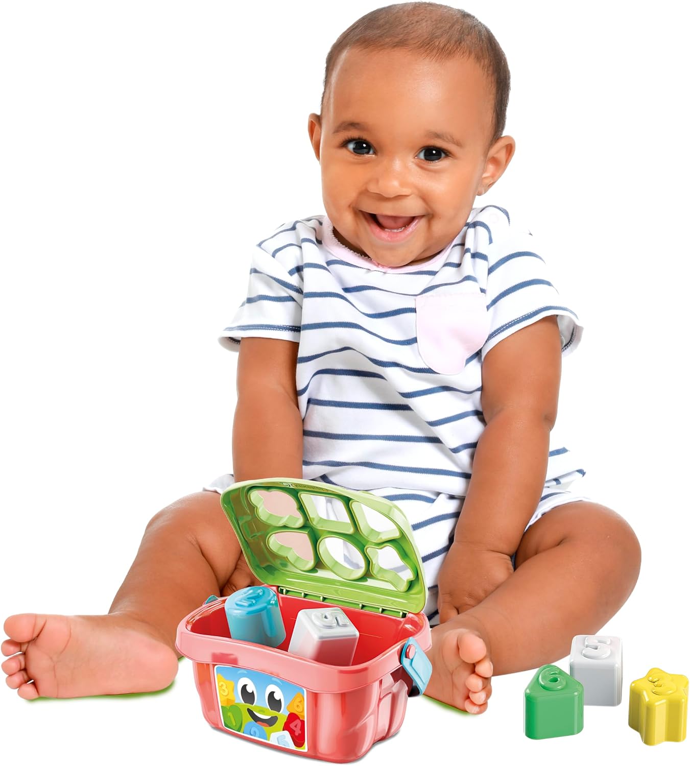 Clementoni Shape Sorting Bucket With 6 Shapes & Numbers