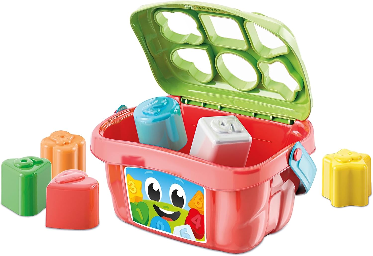 Clementoni Shape Sorting Bucket With 6 Shapes & Numbers