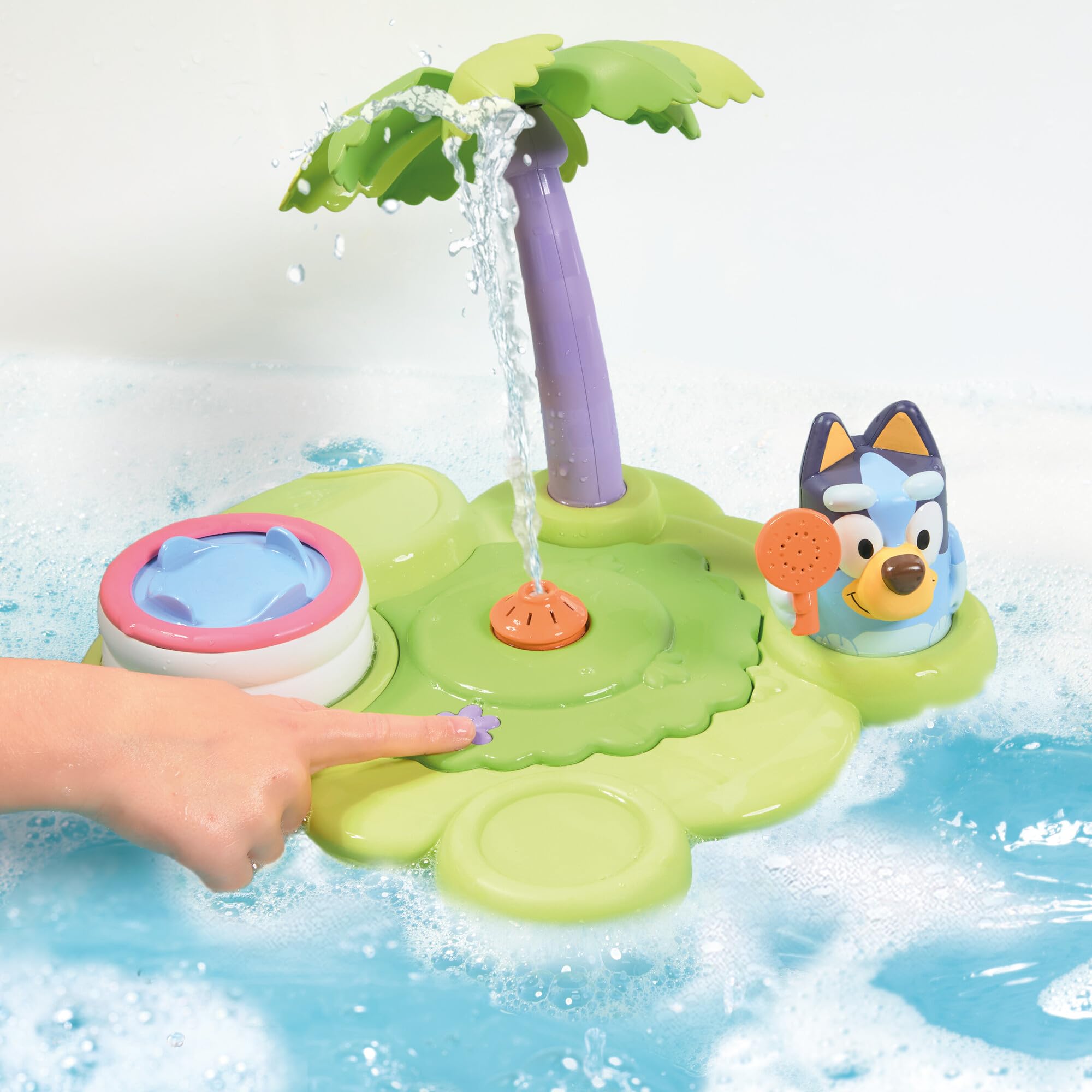 TOMY Toomies Bluey?s Bath Island 5-in-1 Bluey Bath Toy Playset
