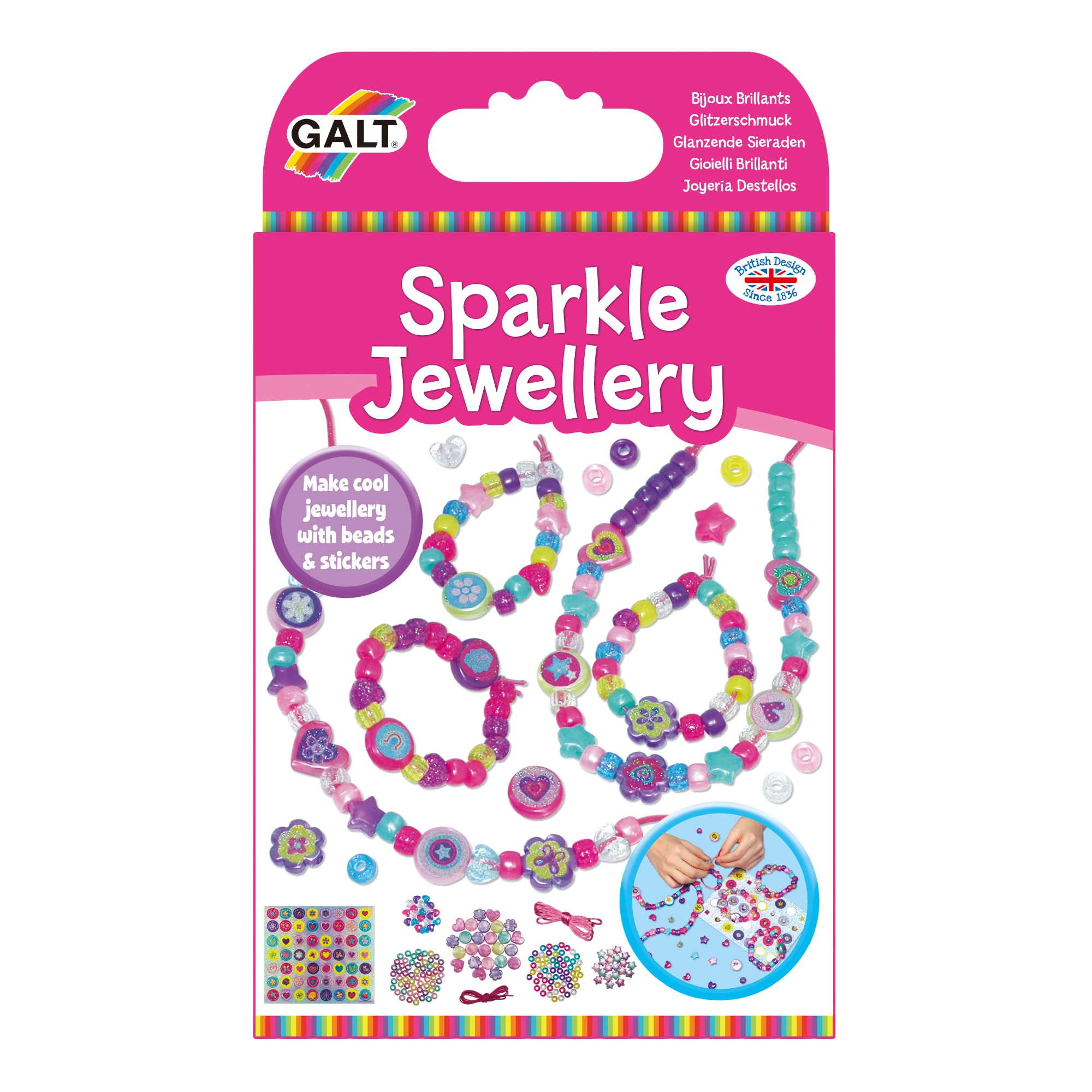 Galt Sparkle Jewellery Craft Kit Kids Necklace & Bracelet Making Activity