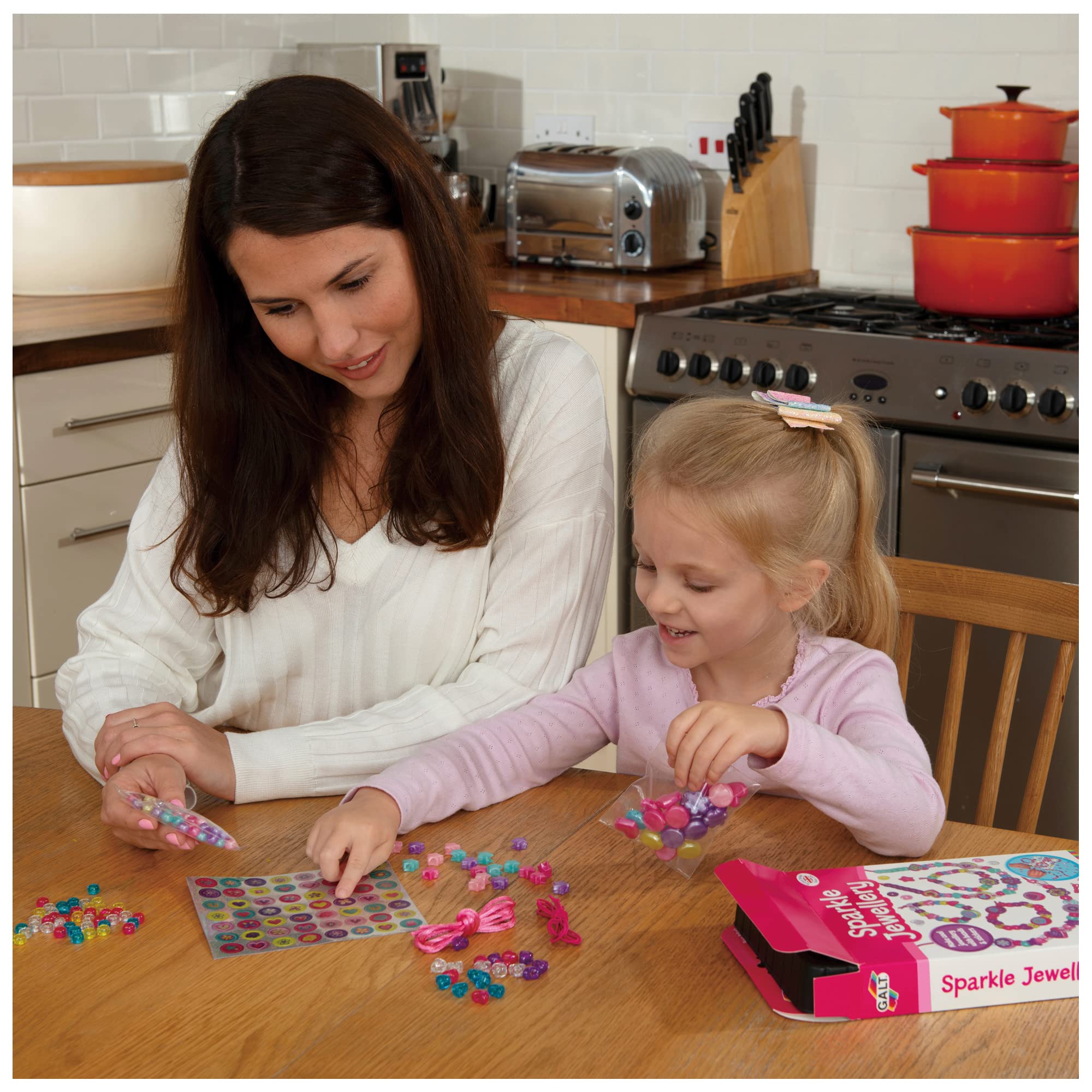 Galt Sparkle Jewellery Craft Kit Kids Necklace & Bracelet Making Activity