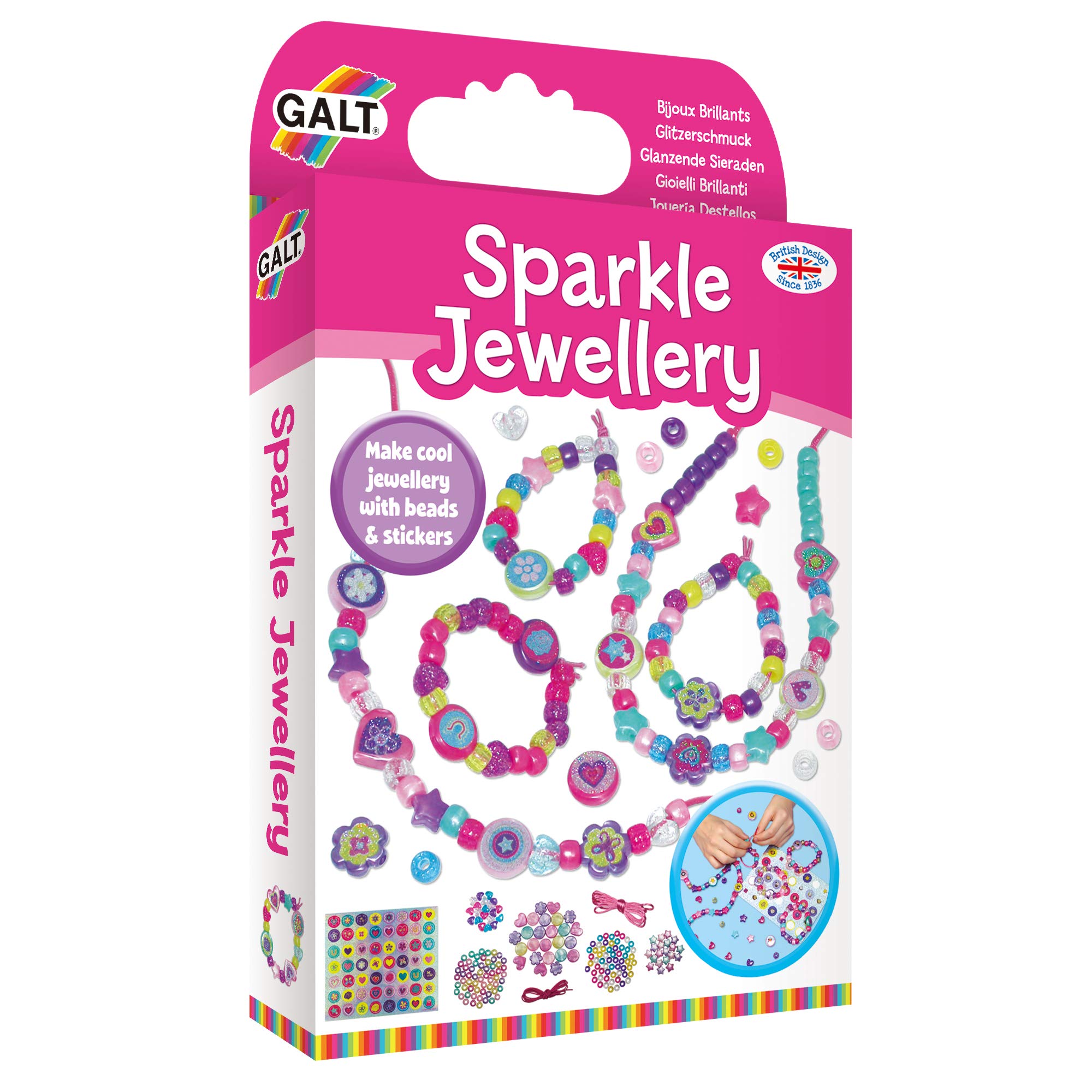 Galt Sparkle Jewellery Craft Kit Kids Necklace & Bracelet Making Activity