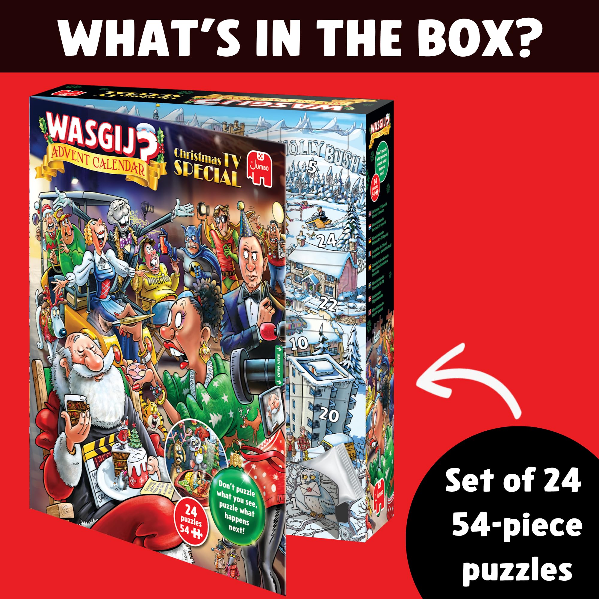 Wasgij Christmas Puzzle Advent Calendar 2026 24 x 54 Piece Jigsaw Puzzles