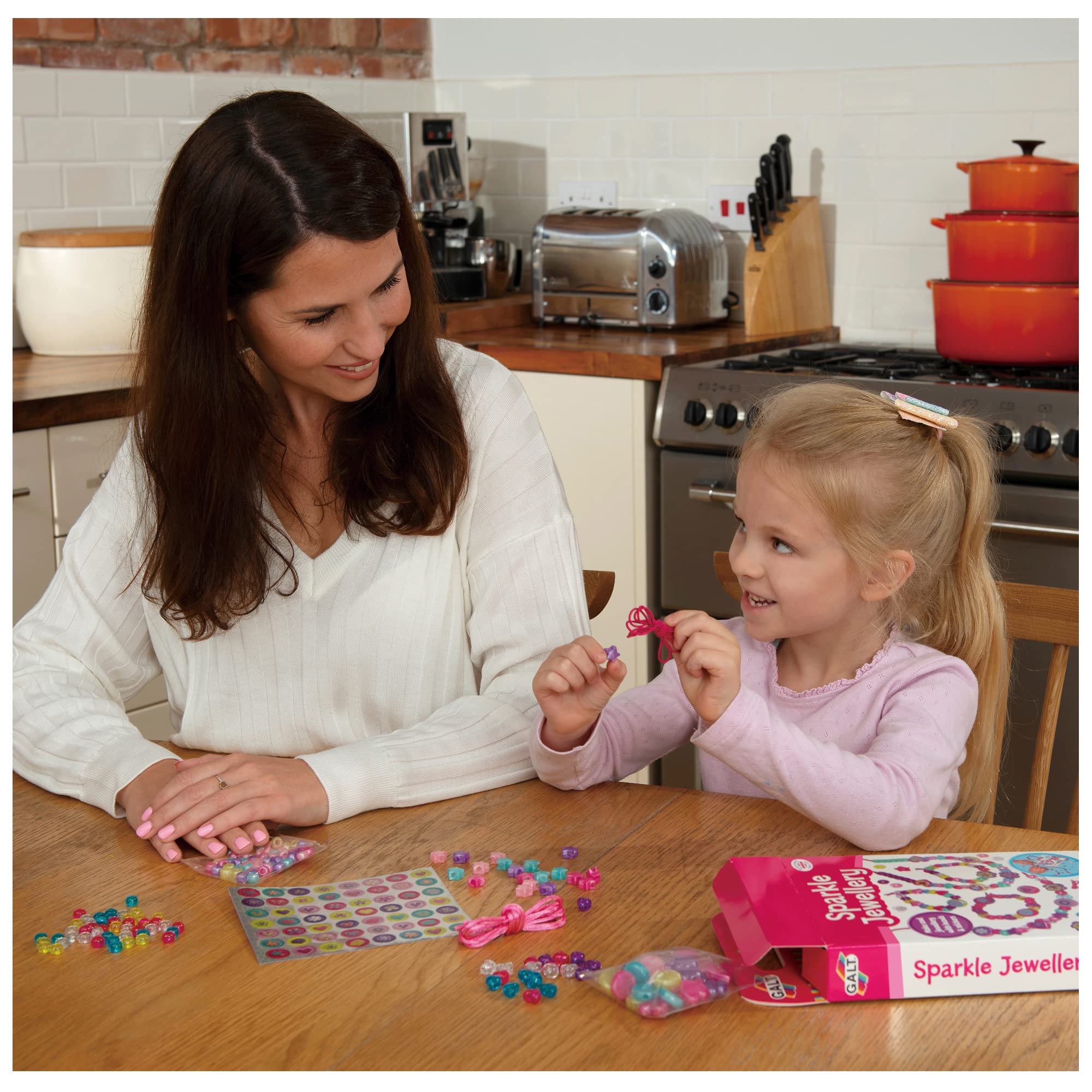 Galt Sparkle Jewellery Craft Kit Kids Necklace & Bracelet Making Activity
