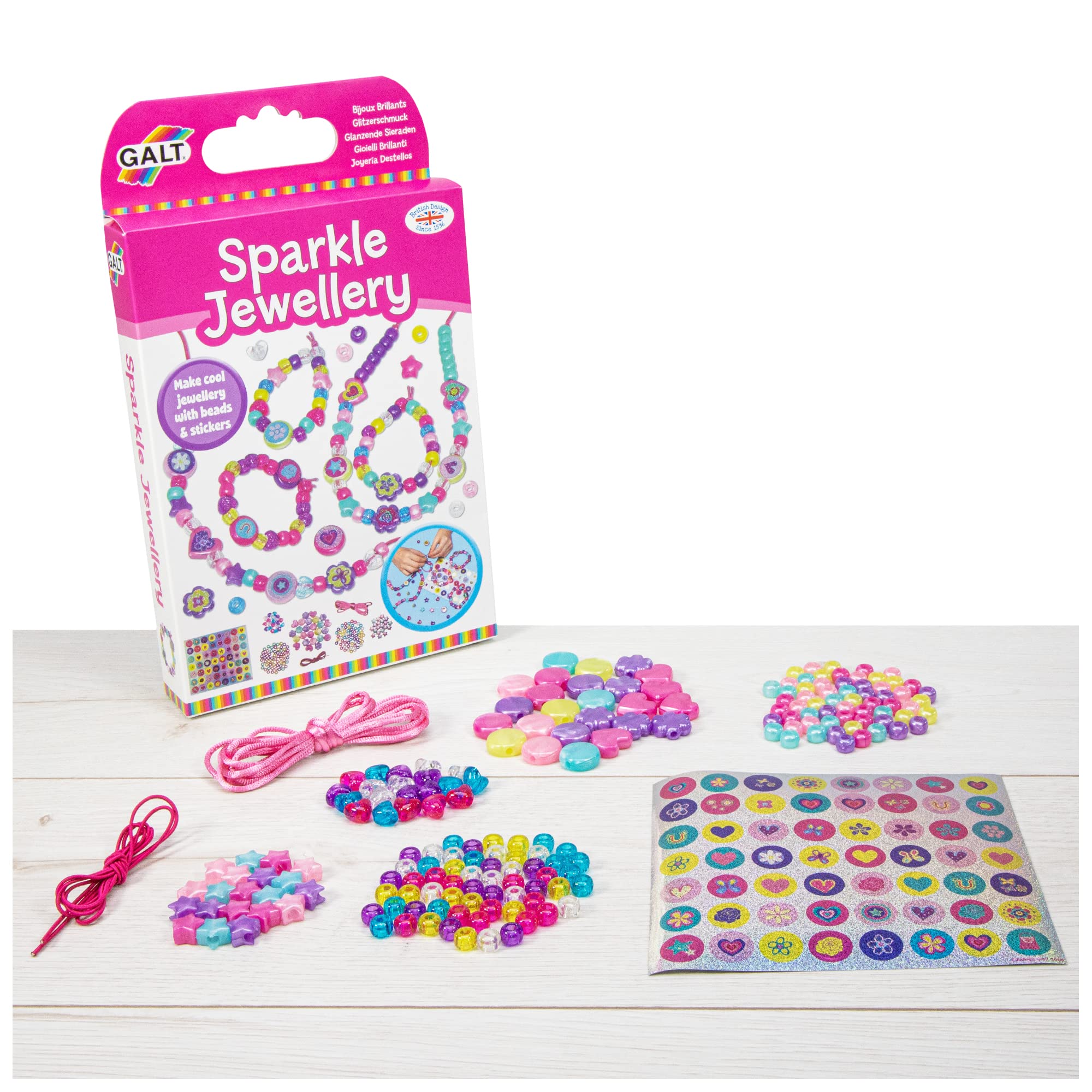 Galt Sparkle Jewellery Craft Kit Kids Necklace & Bracelet Making Activity