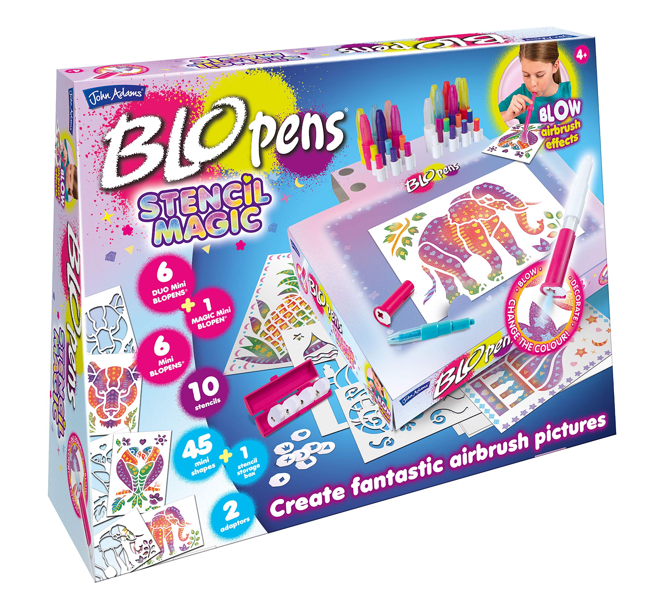 John Adams BLOPENS Stencil Magic: Create Fantastic Airbrush Pictures, Arts & Crafts