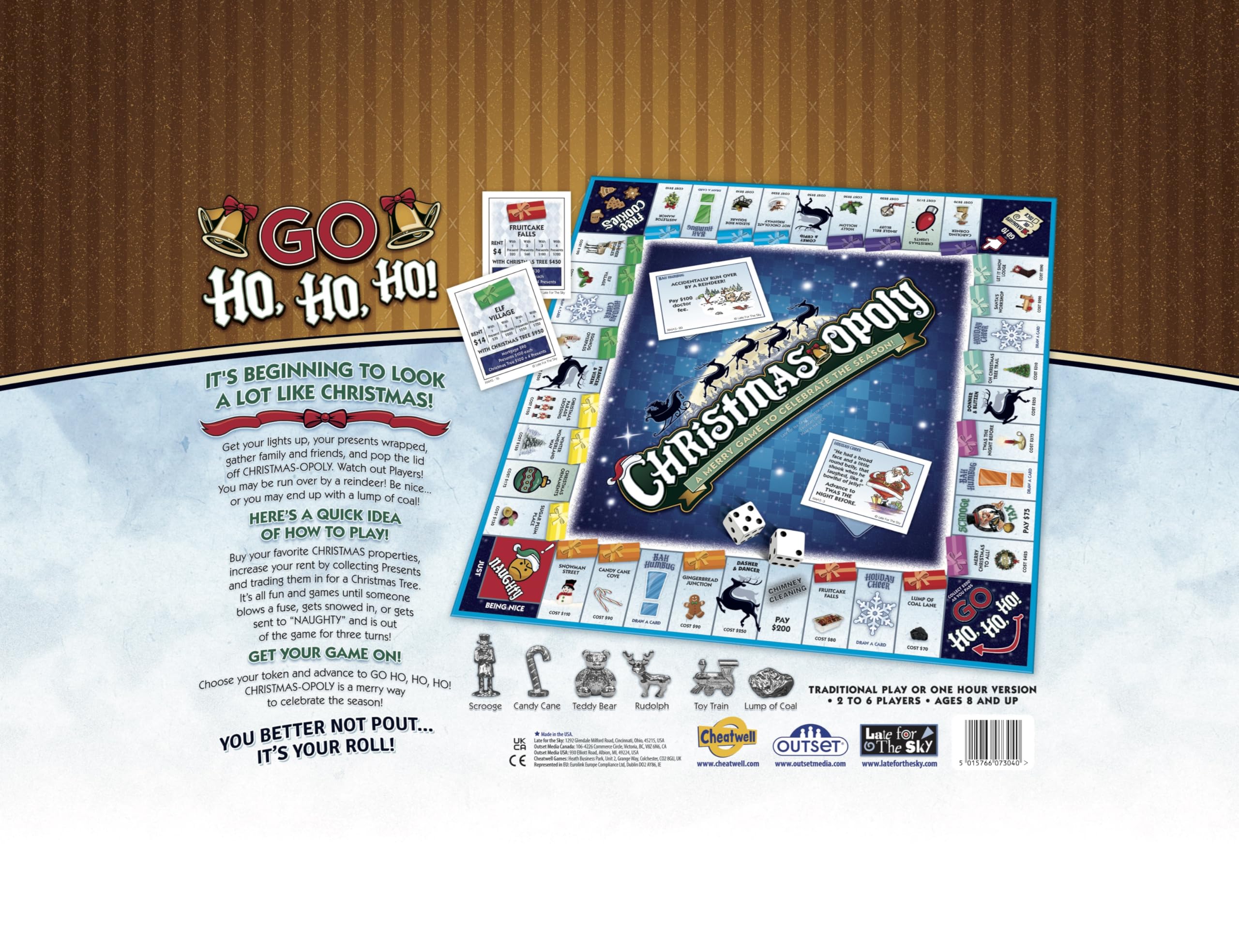Christmas-Opoly Board Game Family Time Game for Adults & Children