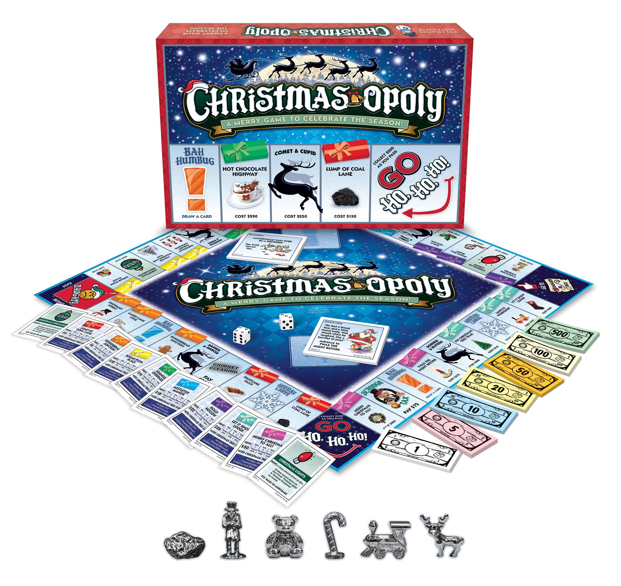 Christmas-Opoly Board Game Family Time Game for Adults & Children