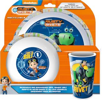 Rusty Rivets 6 Piece Tableware and Cutlery Set