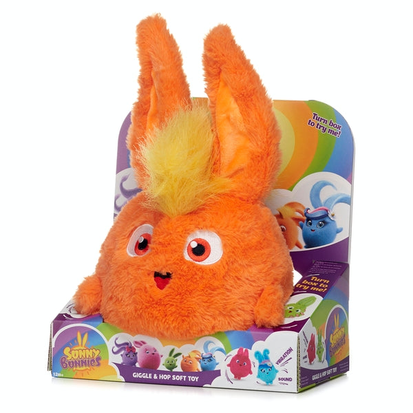 Sunny Bunnies Large Feature TURBO Giggle & Hop Soft Plush Toy With Sound