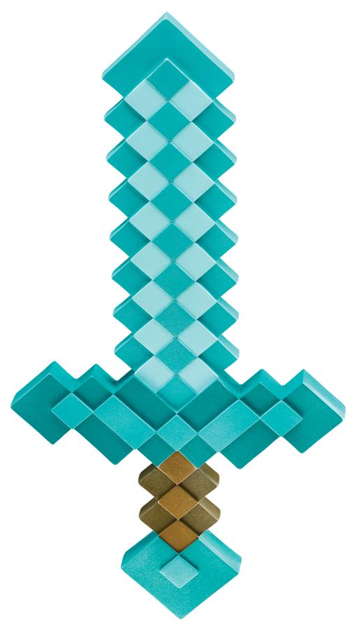 Minecraft Small Diamond Play Sword CYAN