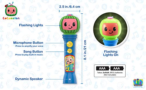 Cocomelon Musical Toy Microphone with Built-in Cocomelon Songs