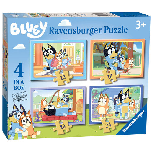 Ravensburger Bluey - 4 in Box (12, 16, 20, 24 Pieces) Jigsaw Puzzles