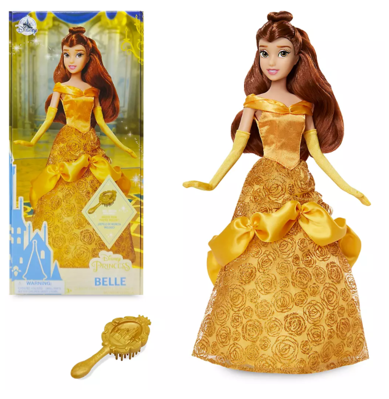 Official Disney Beauty and the Beast - Belle Classic Doll with Brush