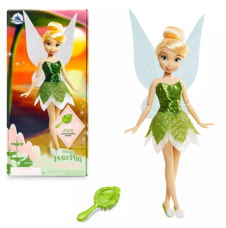 Official Disney Peter Pan - Tinker Bell Classic Doll with Brush