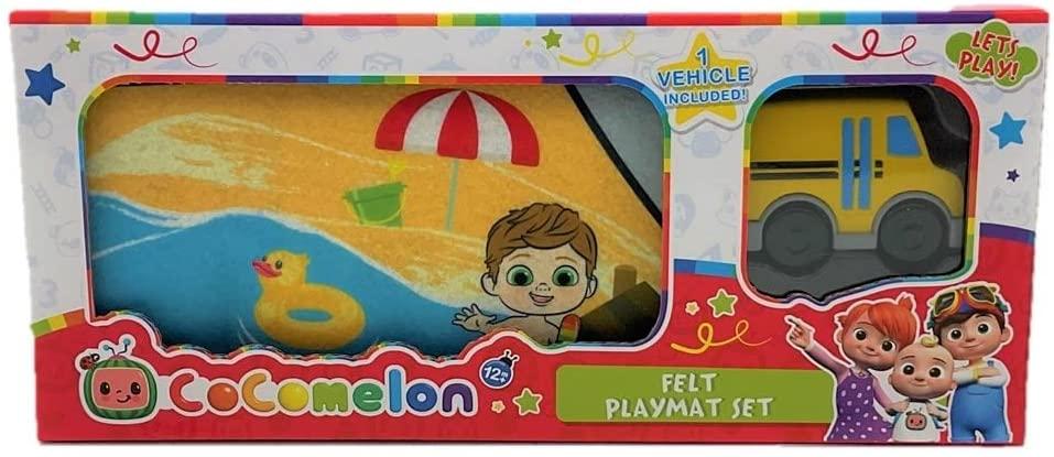 CoComelon Felt Play Mat and Vehicle Set