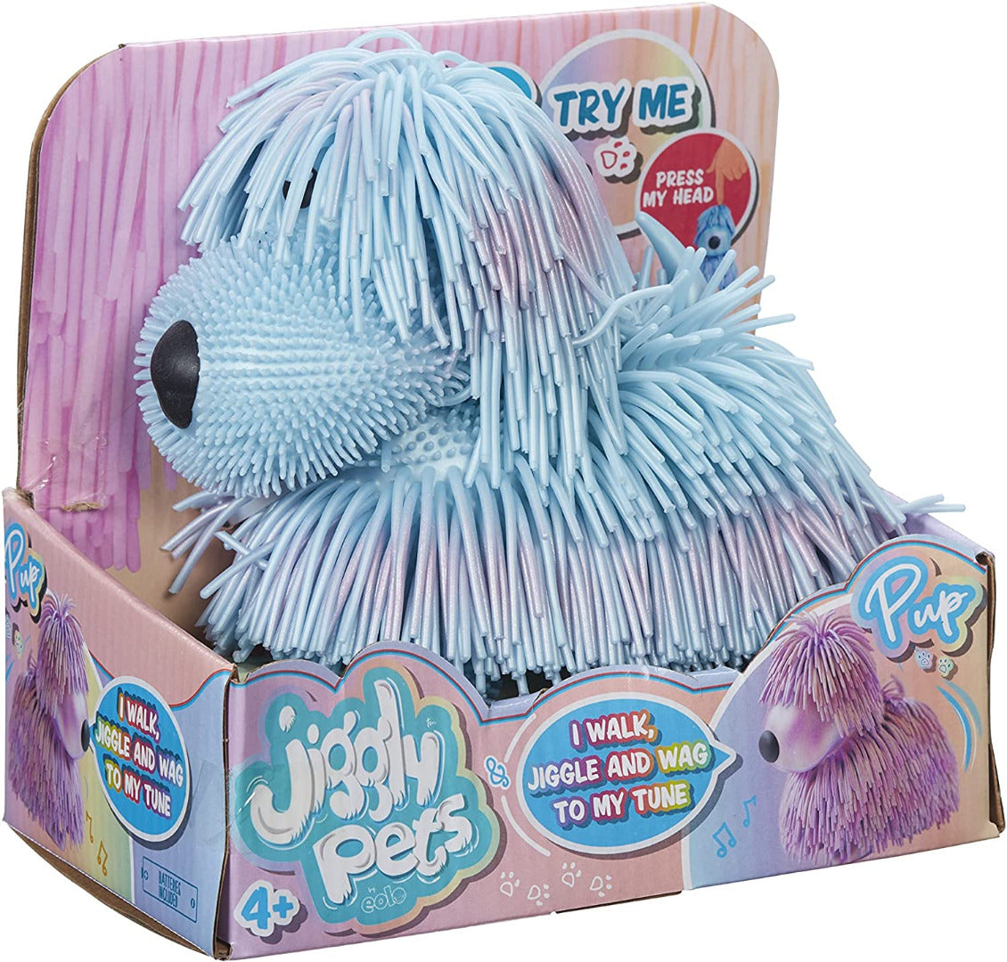 Jiggly Pets Puppy Pearlescent BLUE Electronic Pup }540g WD188-P