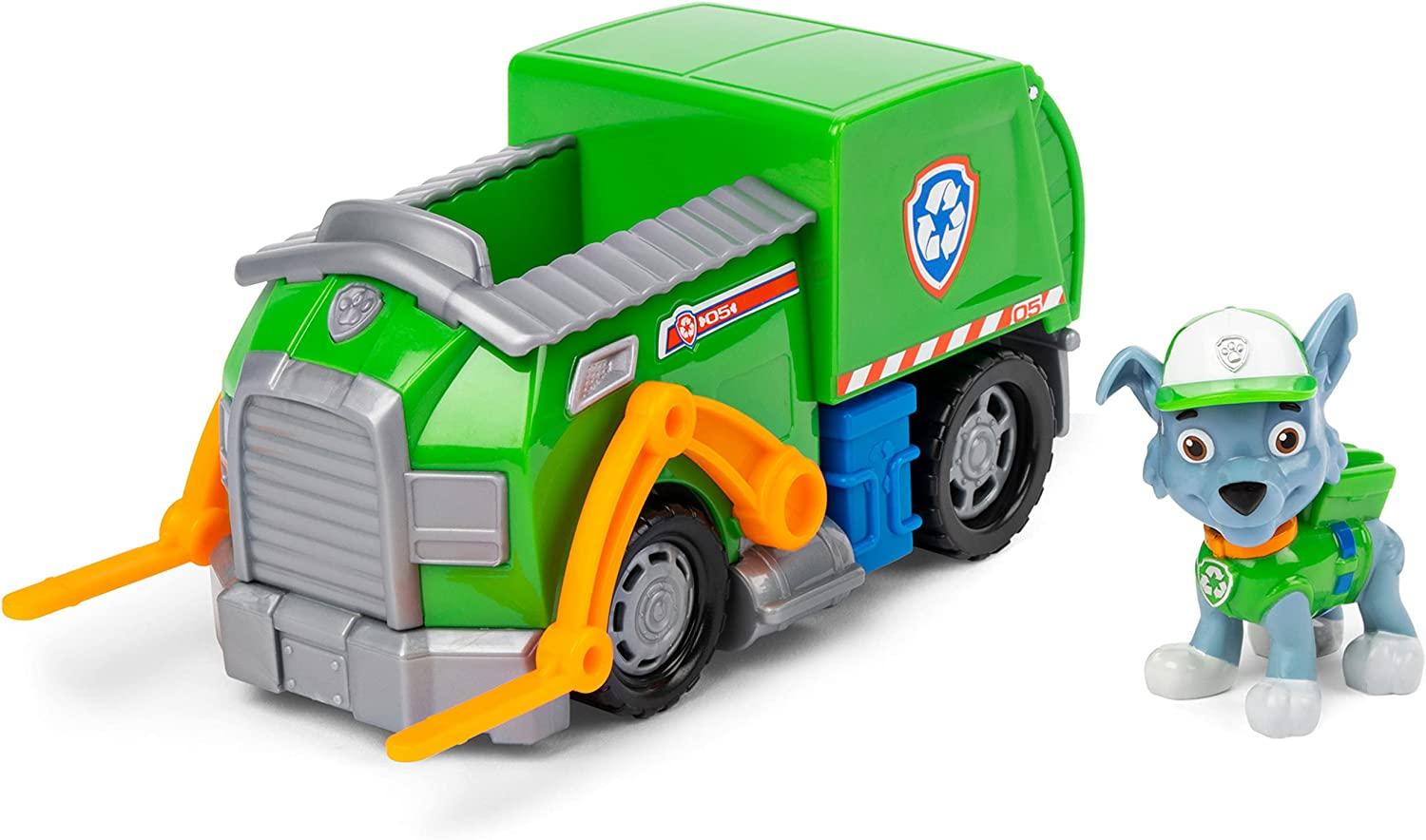 Paw Patrol ROCKY Recycling Truck Vehicle With  Collectible Figure