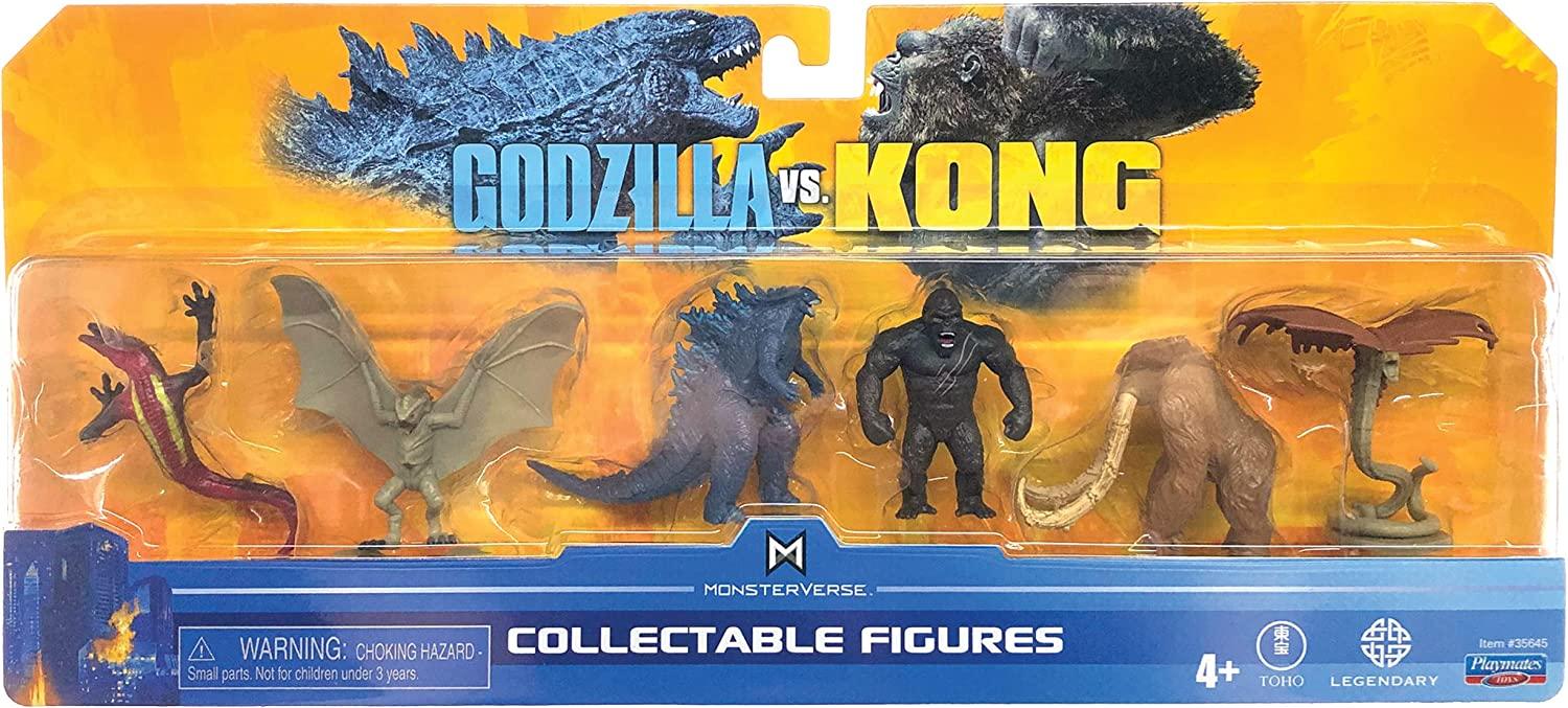 MonsterVerse Godzilla vs Kong 2'' Mini Monster 6 Pack