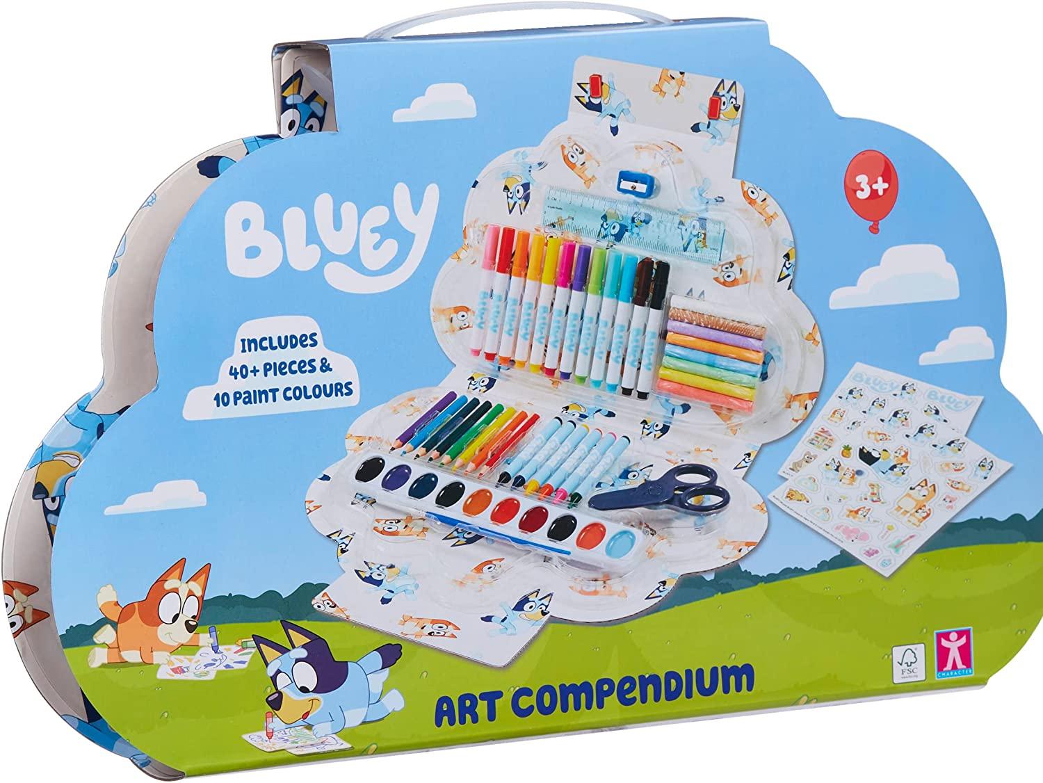 Bluey 50 Piece Art Compendium Carry Case