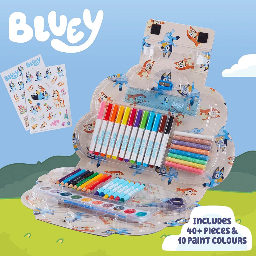 Bluey 50 Piece Art Compendium Carry Case