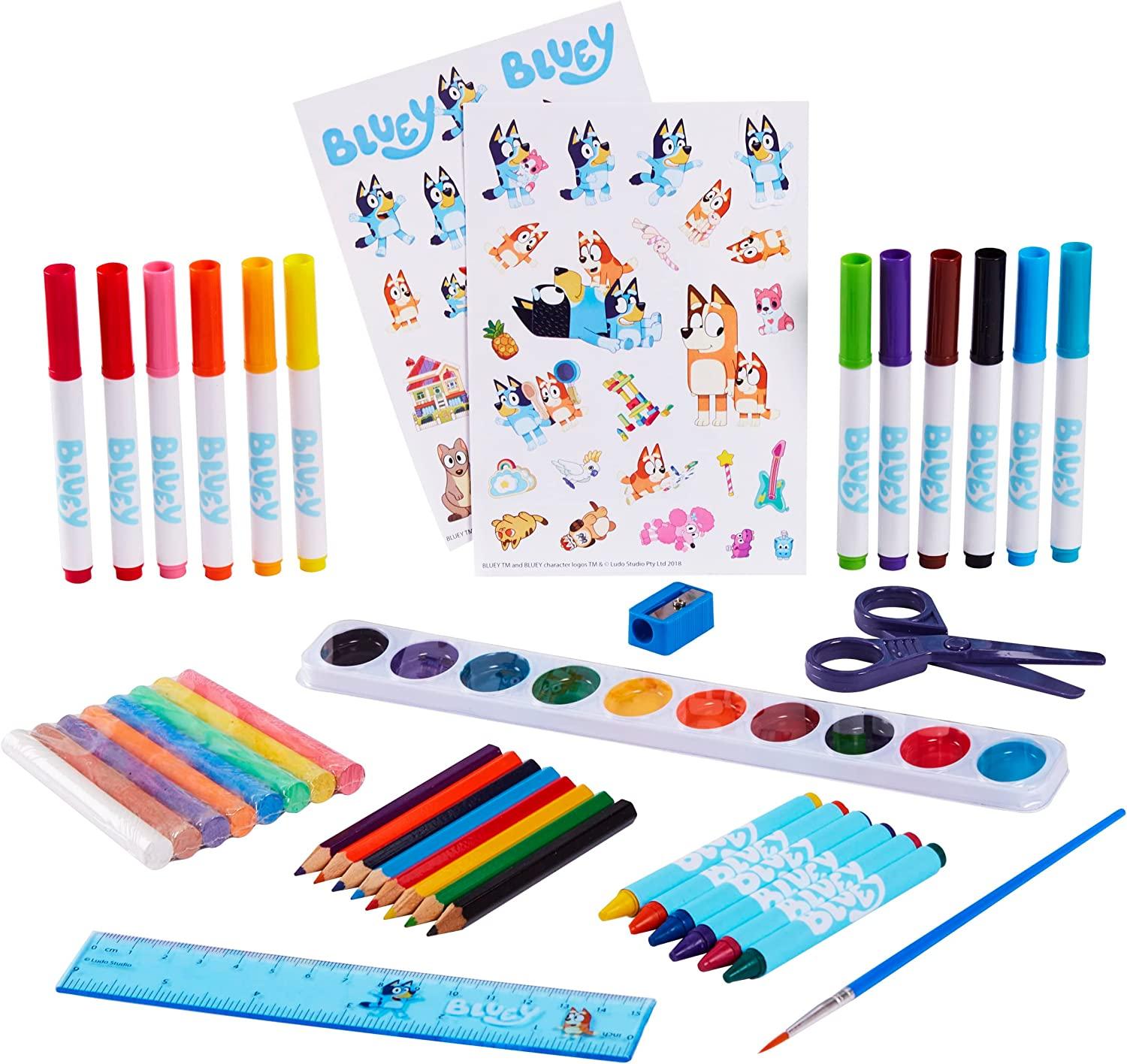 Bluey 50 Piece Art Compendium Carry Case