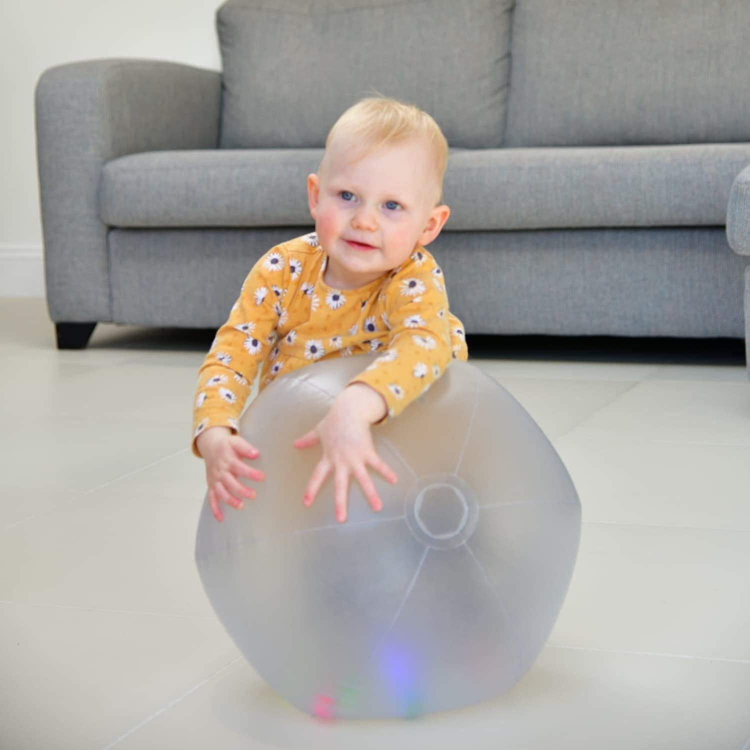 Sensory Play Giant Light Up Sensory Ball See Through Ball With LED Lights