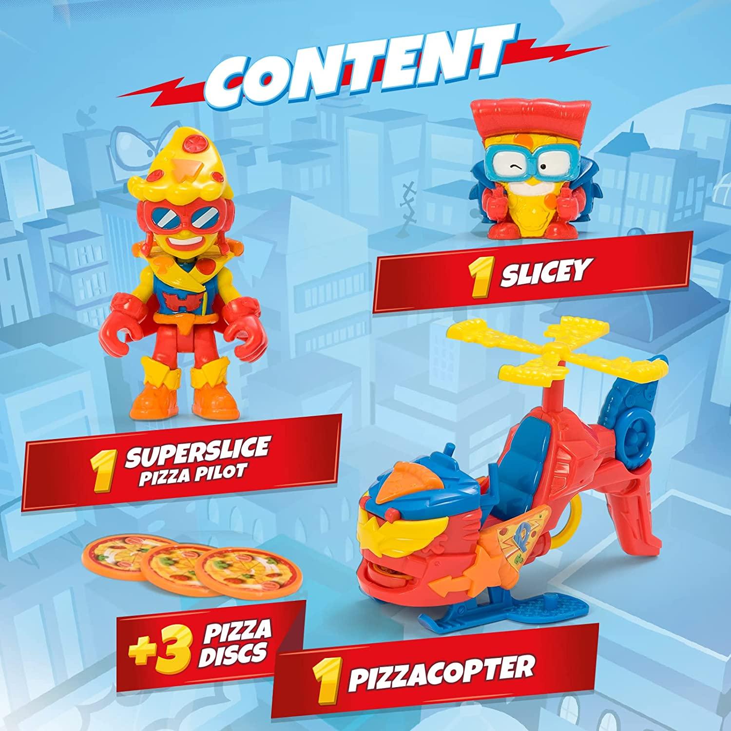 SuperThings  Pizzacopter Helicopter With Pizza Disc Launcher