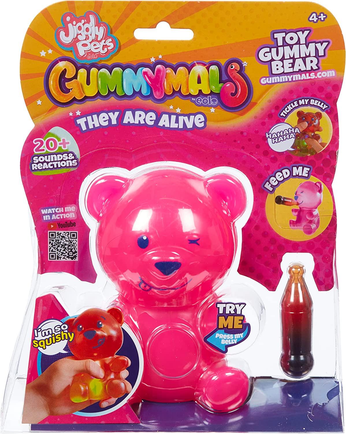 Jiggly Pets Gummymals PINK Interactive Super Squishy Gummy Bear