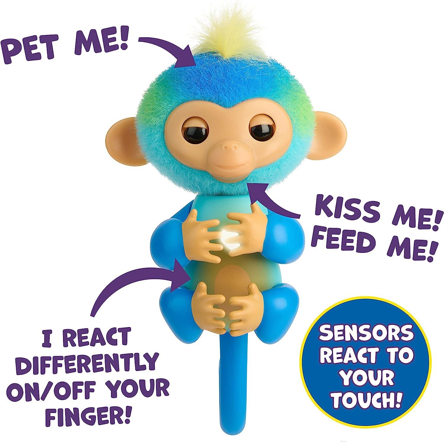 Fingerlings Interactive Baby Monkey BLUE LEO