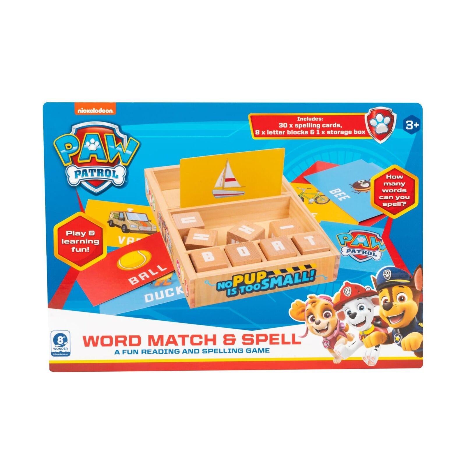 PAW Patrol Wooden Word Match and Spell Game