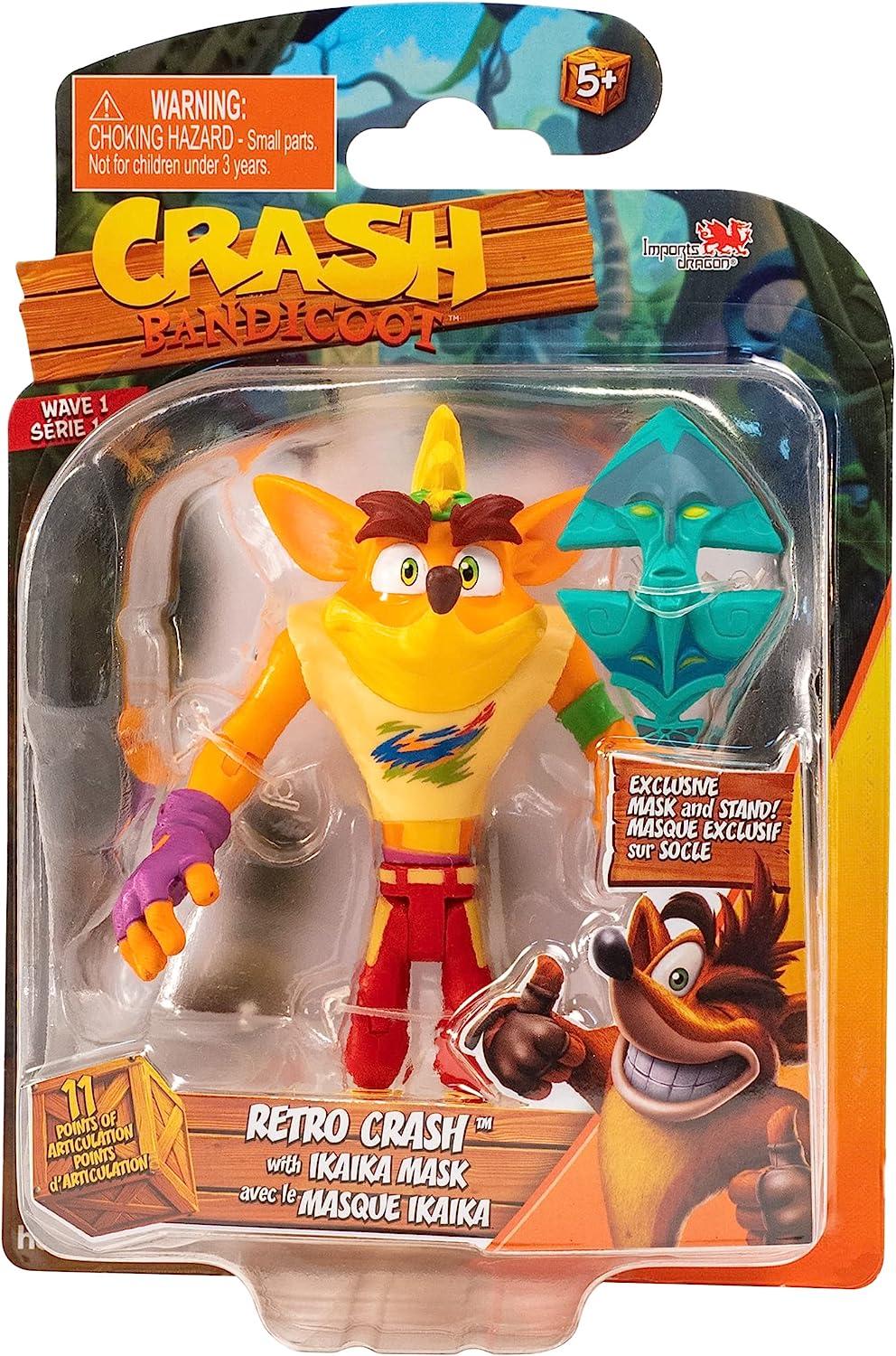 Crash Bandicoot RETRO CRASH WITH IKA IKA MASK Action Figure