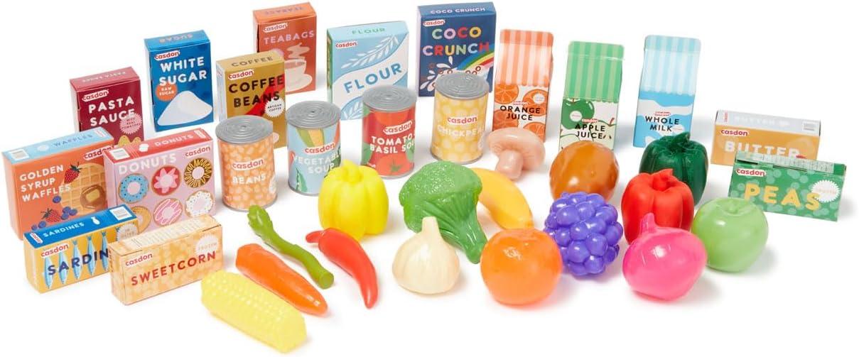 Casdon Children's Toy GROCERY SHOPPING FOOD SET