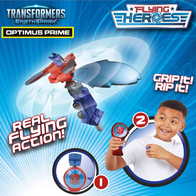 Flying Heroes Transformers Pull The Cord To Watch Him Fly OPTIMUS PRIME