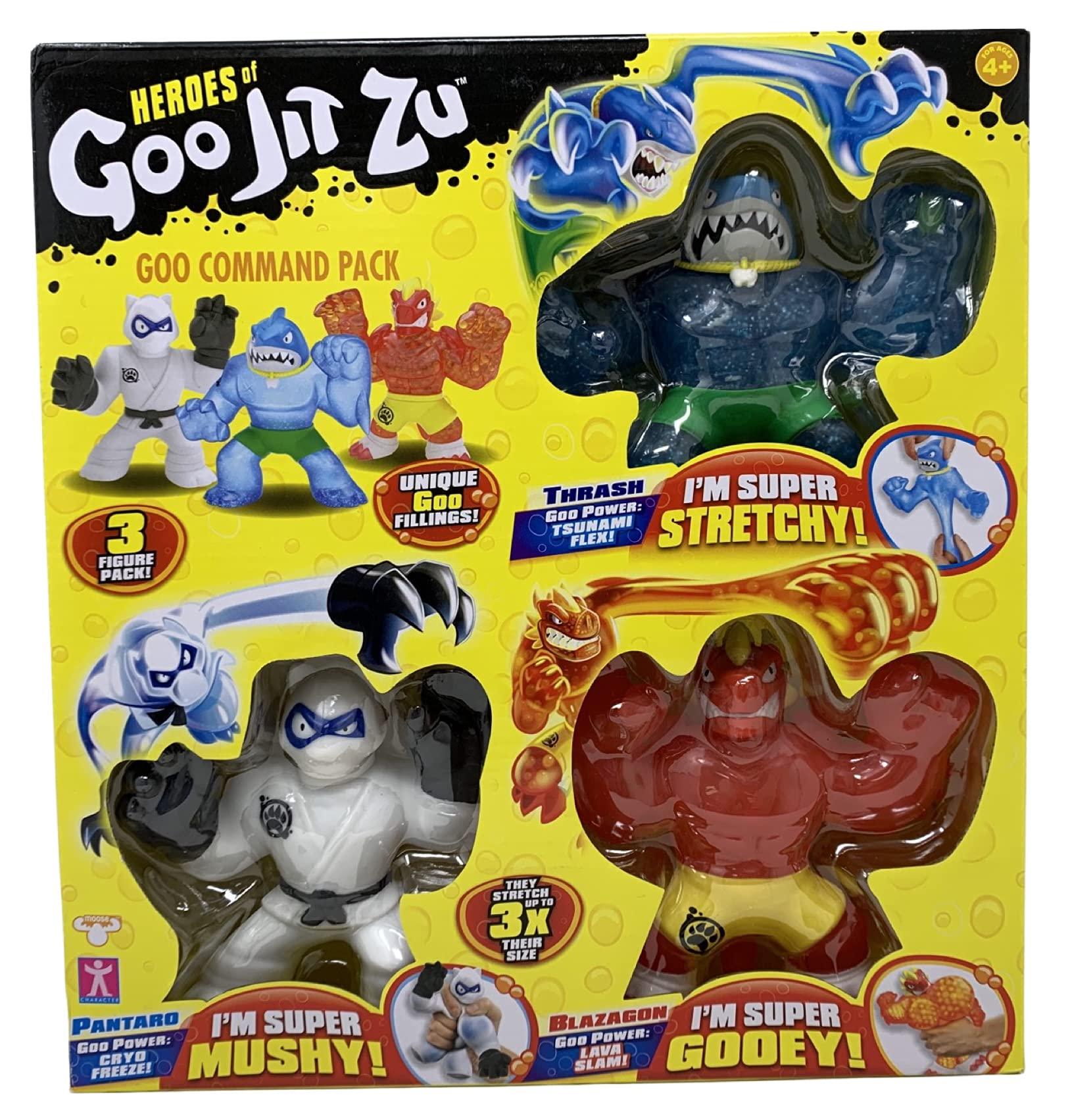 Heroes Of Goo Jit Zu 3 Figure Pack Kids Bundle Pantaro, Blazagon & Thrash