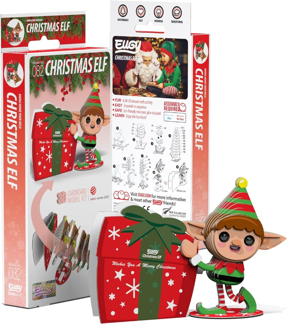 EUGY CHRISTMAS ELF Eco-Friendly 3D cardboard Craft Kit