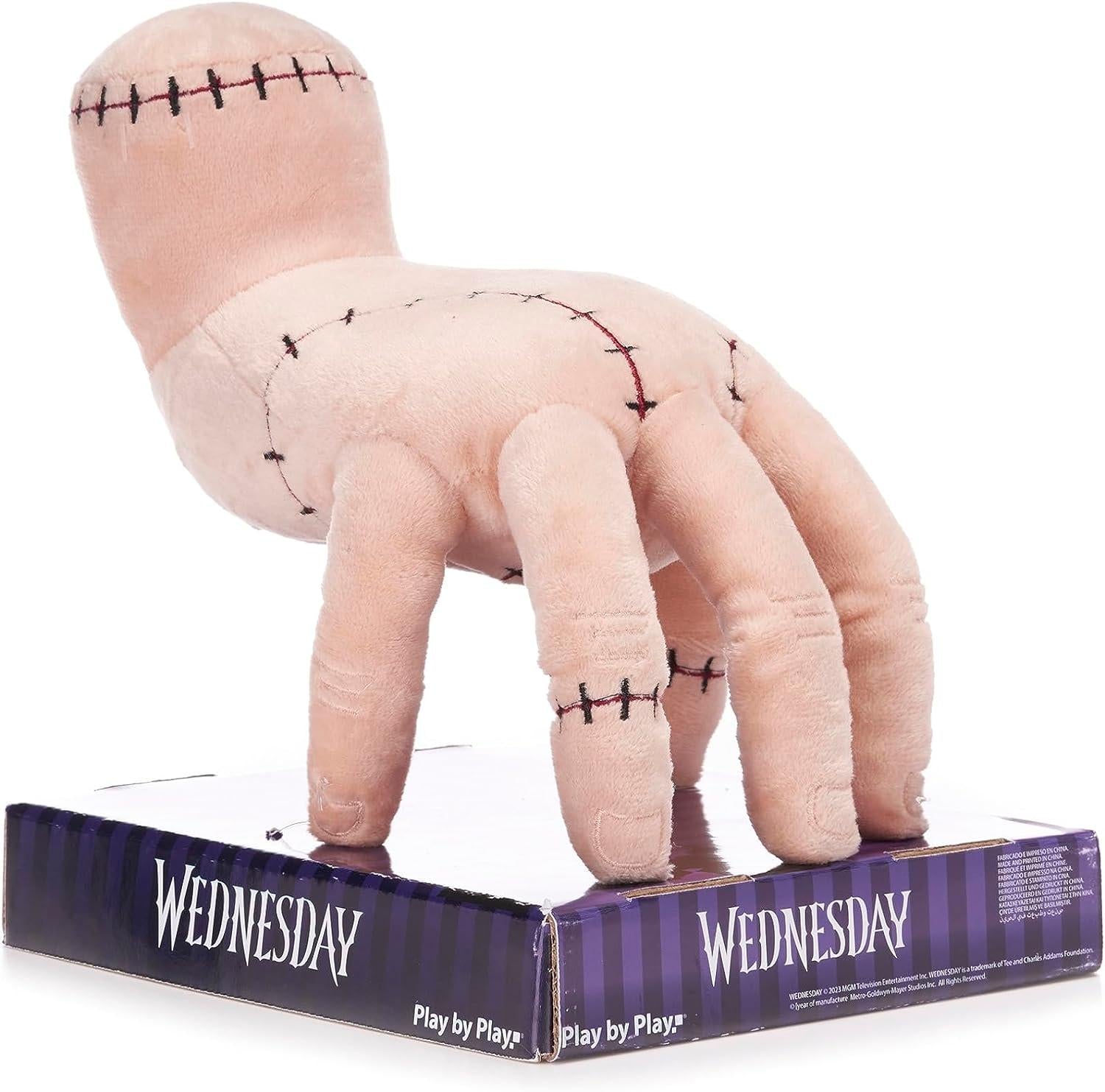 Posh Paws Wednesday 8.5Inch THE THING HAND Soft Plush Toy On Display Plinth