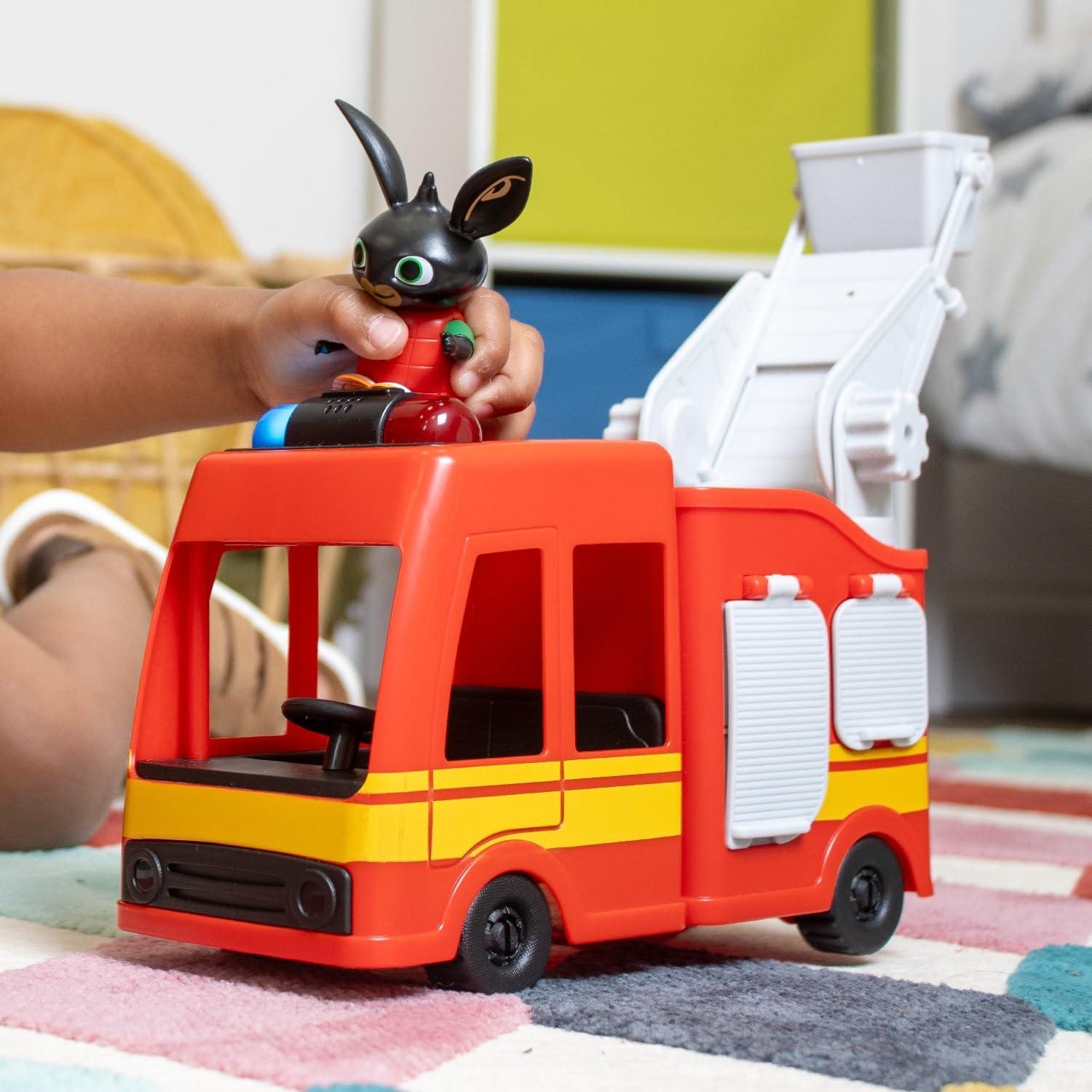 Bing Toys Push Along Fire Engine With Lights & Sound