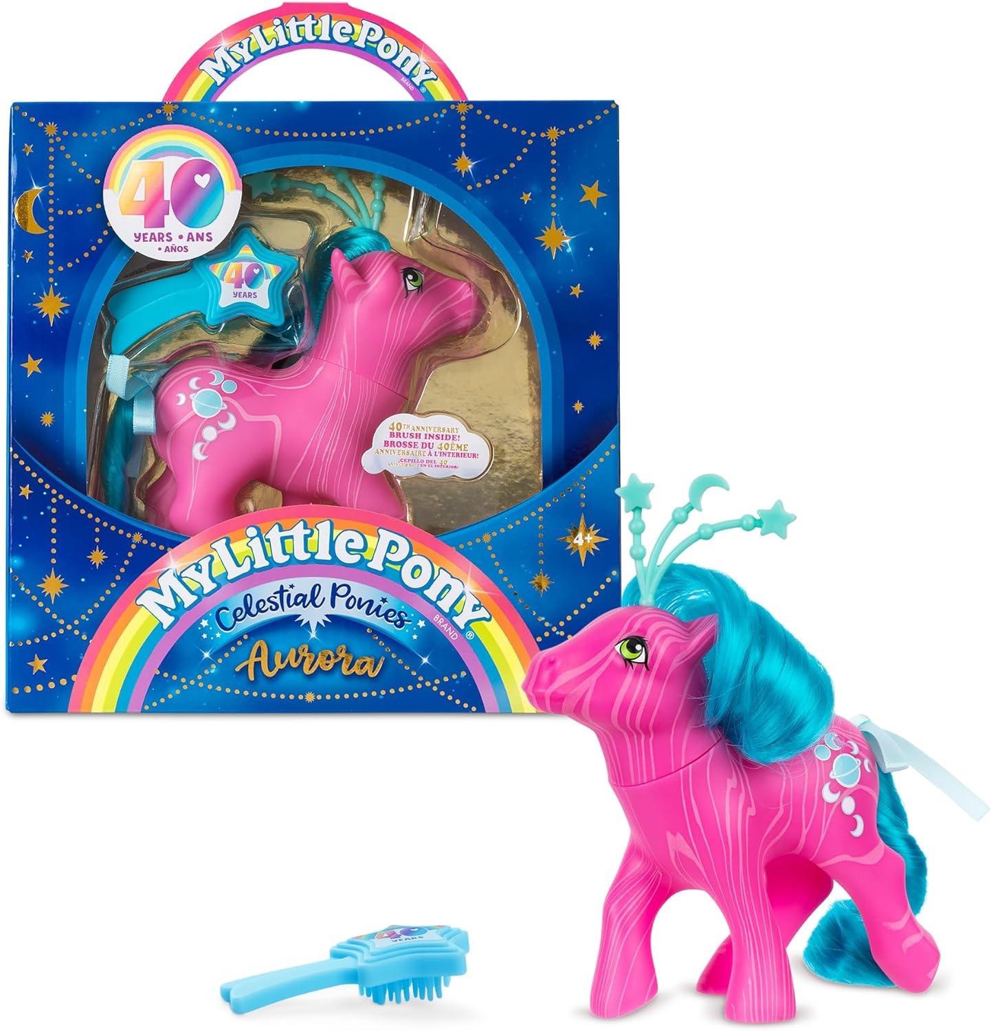 My Little Pony Celestial Ponies AURORA 40th Anniversary Pink Pony Figure