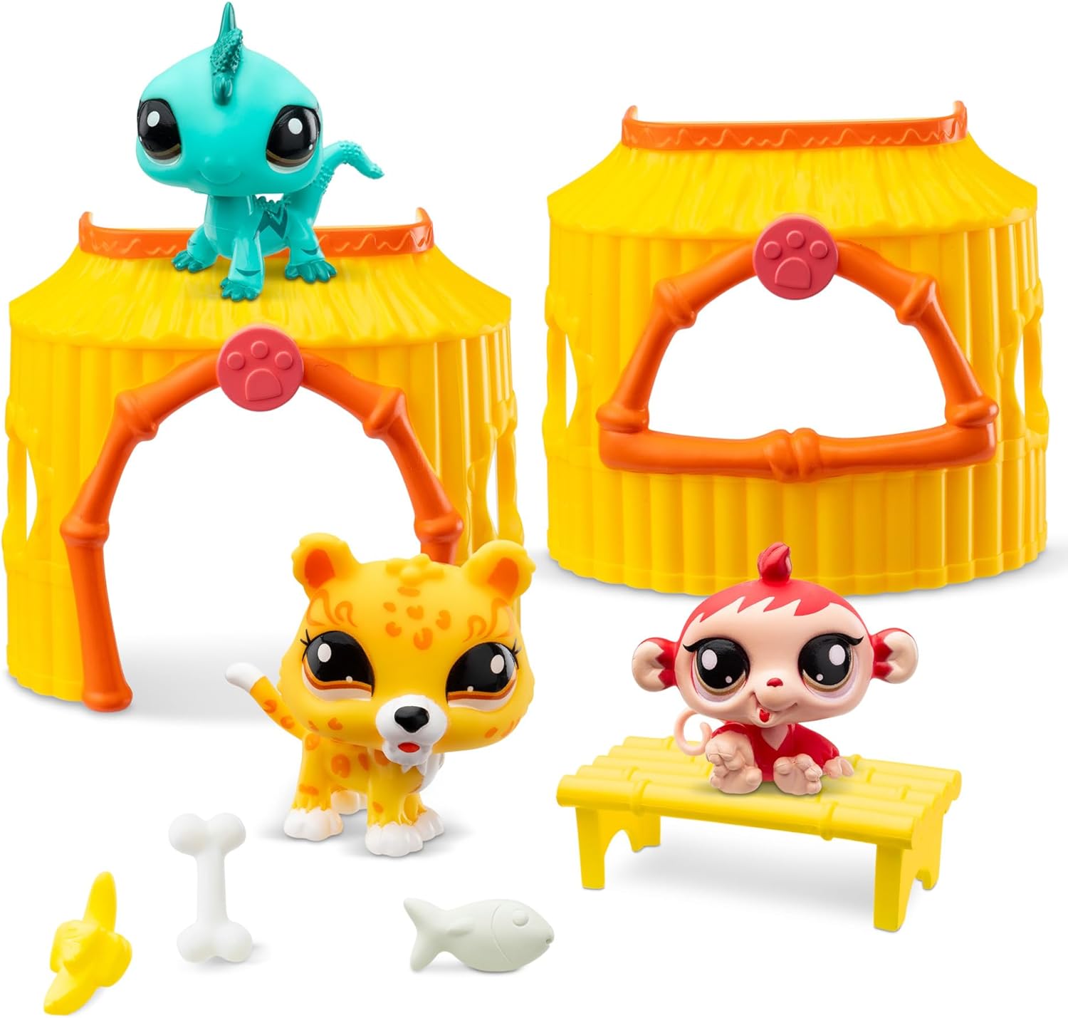 Littlest Pet Shop Tiki Jungle Playpack With 3 LPS Mini Pet