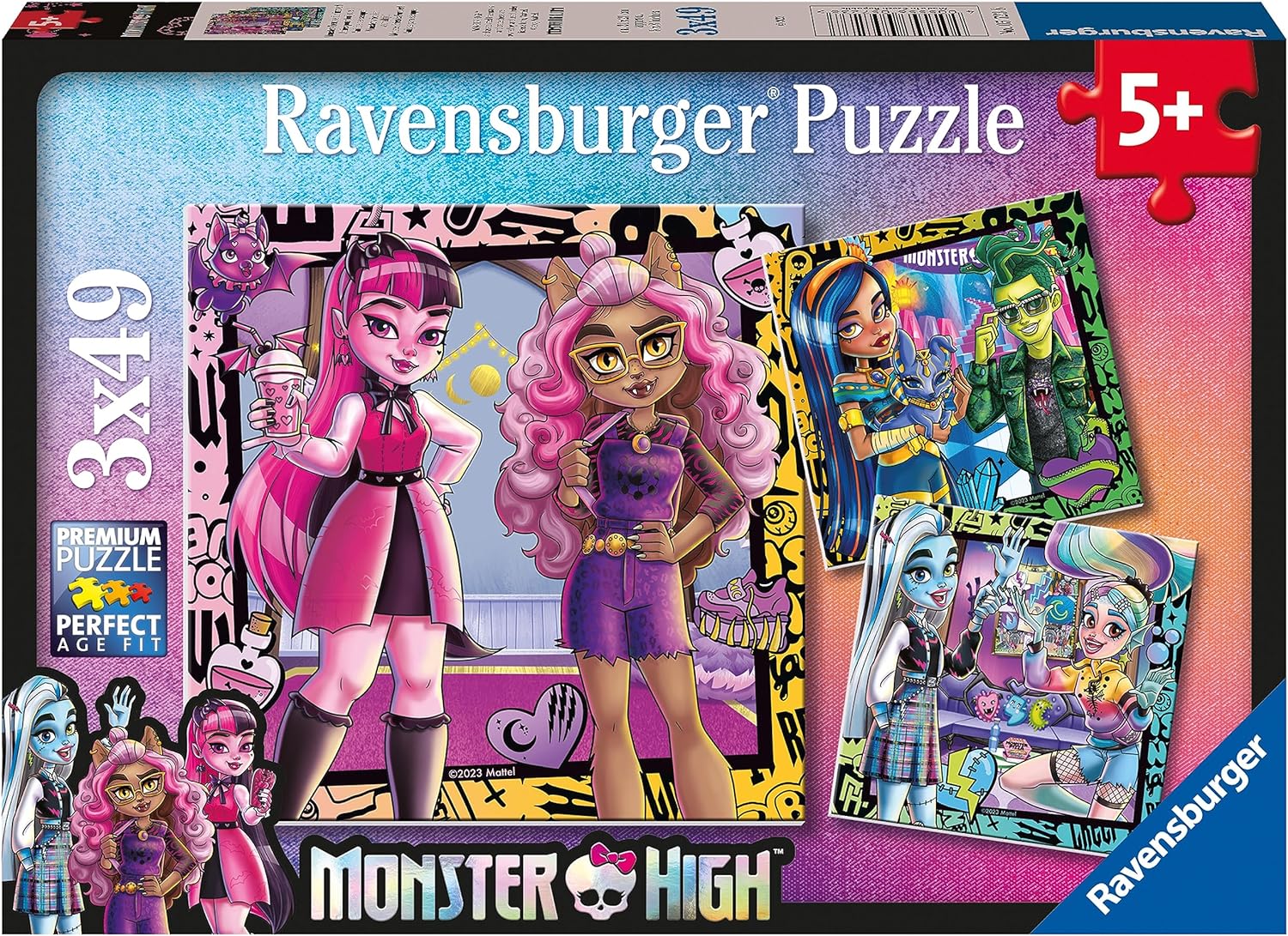 Ravensburger Monster High 3X 49 Piece Jigsaw Puzzles