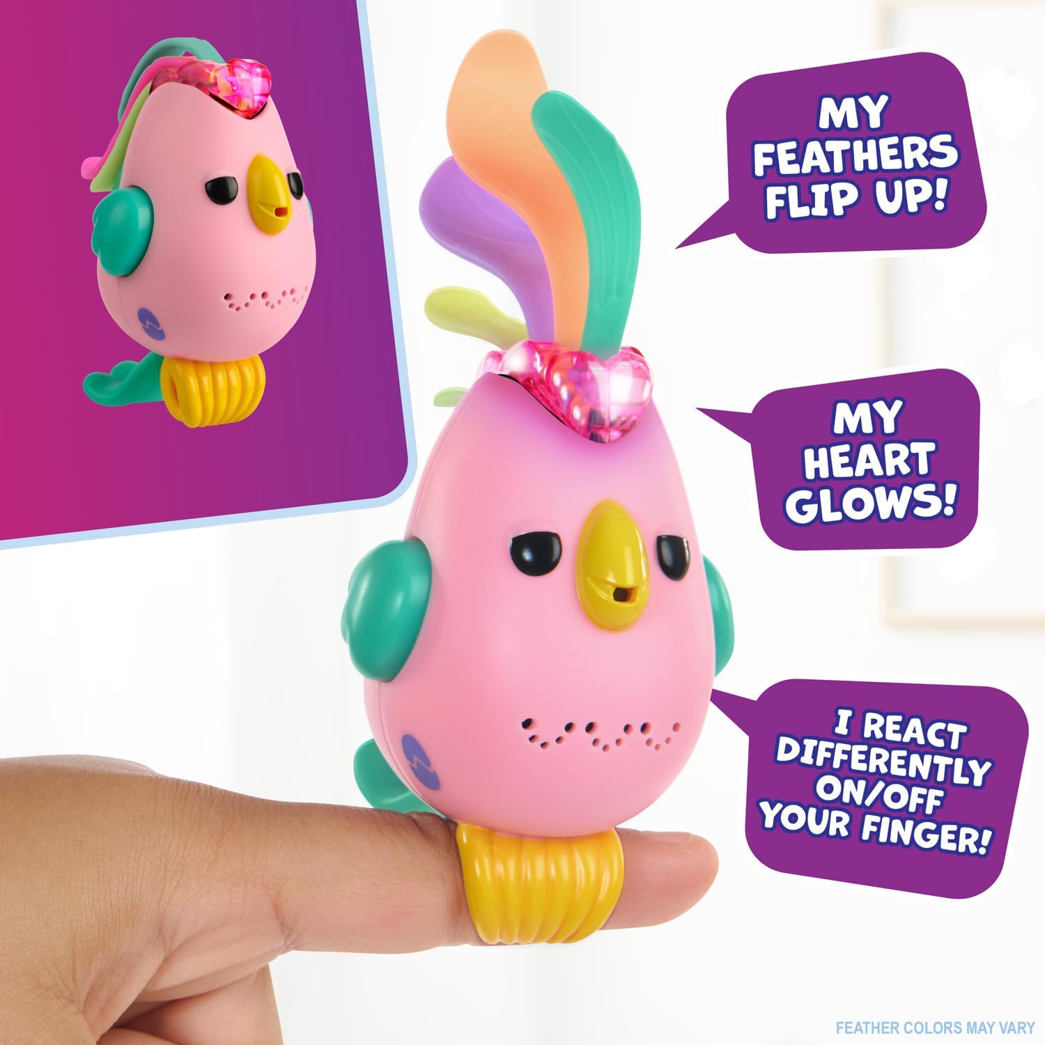 Fingerlings Sweet Tweets Interactive Bird DEBBIE PINK