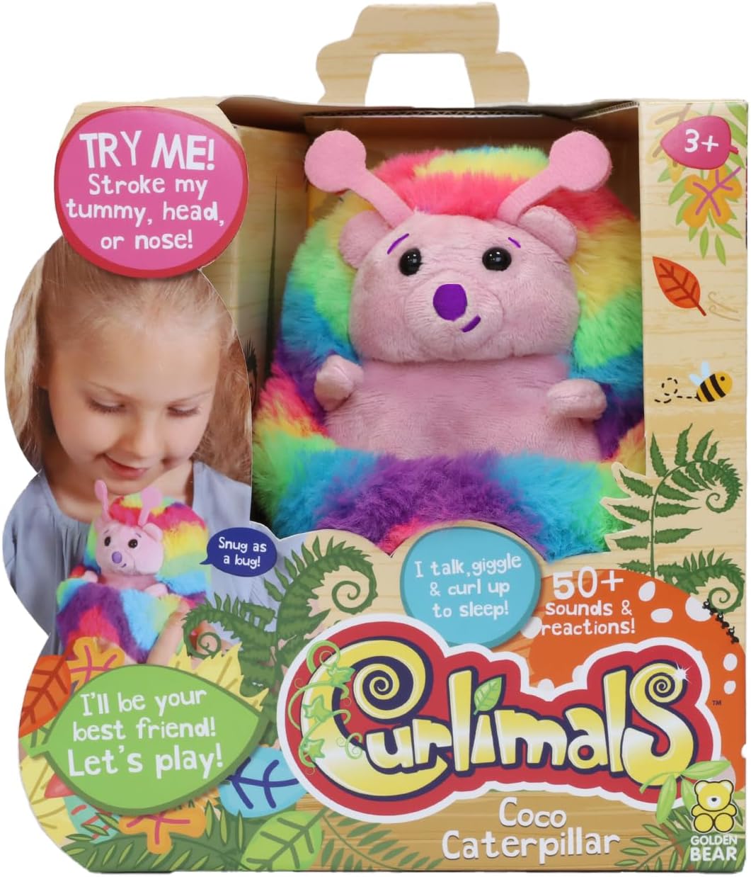 Curlimals Coco Caterpillar Interactive Soft Plush Toy