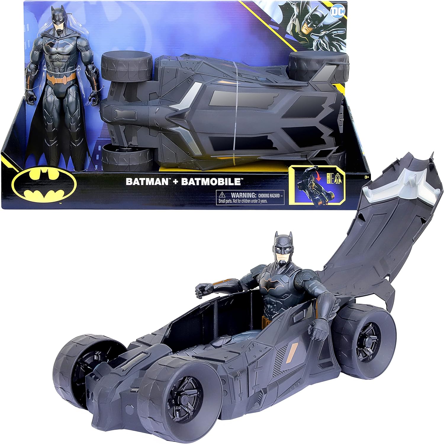 DC Comics Batman Figure and Batmobile with Hood