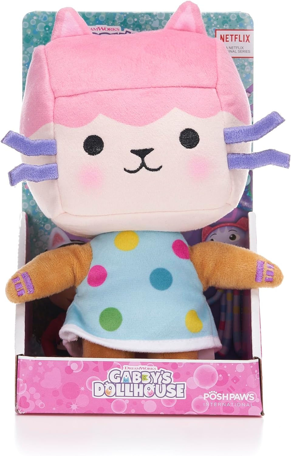 Posh Paws Gabby's Dollhouse 25cm Baby Box Cat Plush Soft Toy