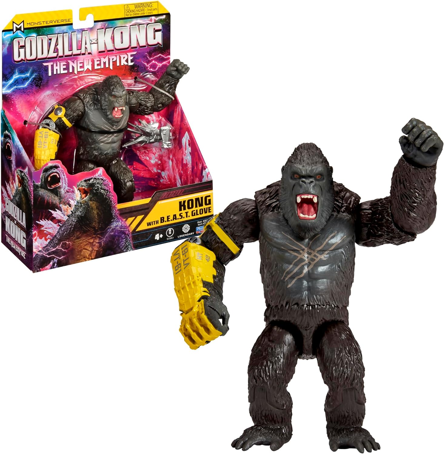 MonsterVerse Godzilla x Kong: The New Empire 6-Inch KONG WITH B.E.A.S.T GLOVE Action Figure