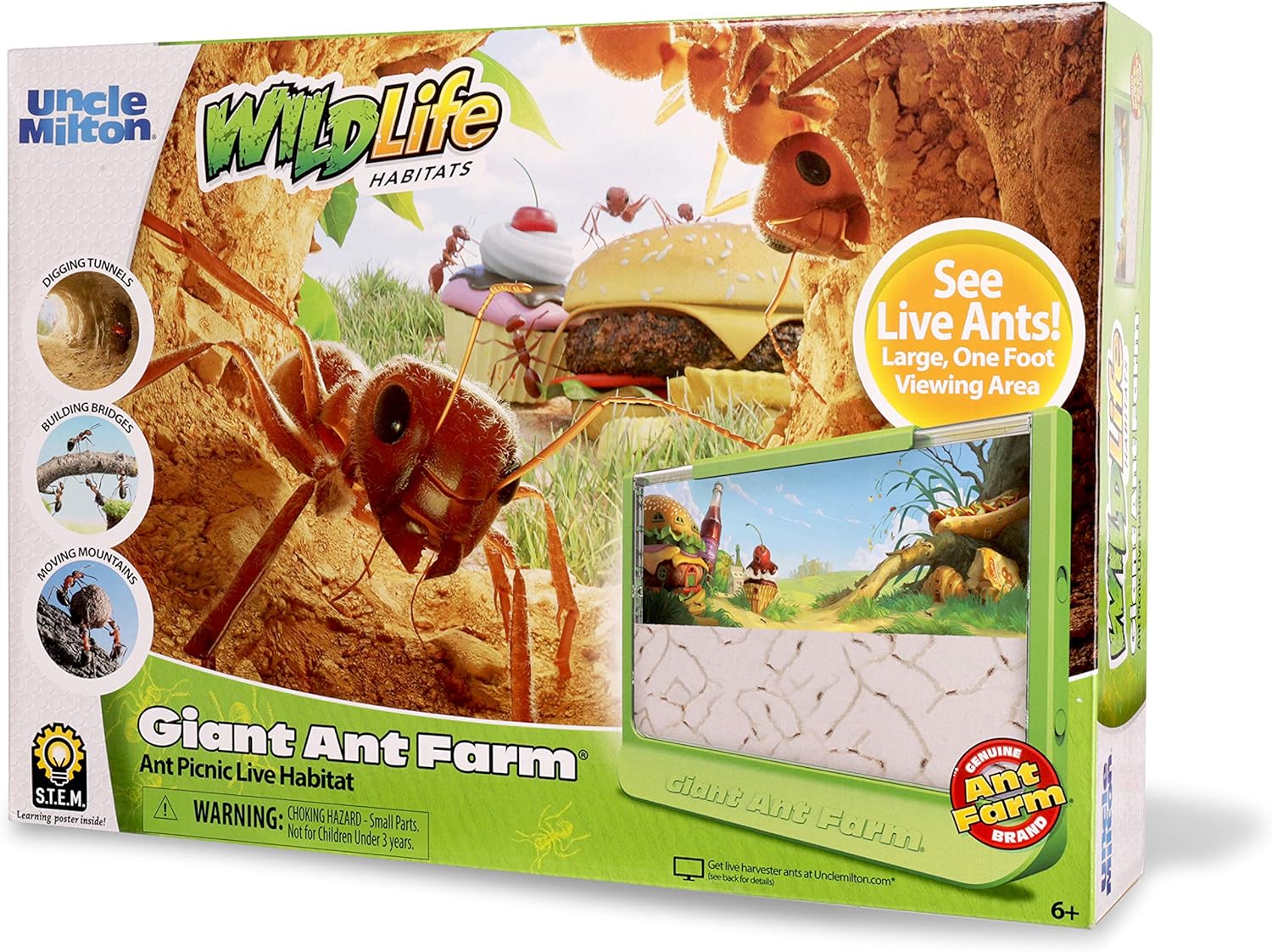 Uncle Milton Giant Ant Farm Extra Large Viewing Area