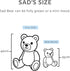 Mood Bears LARGE SAD TEDDY Bear Soft Plush Toy