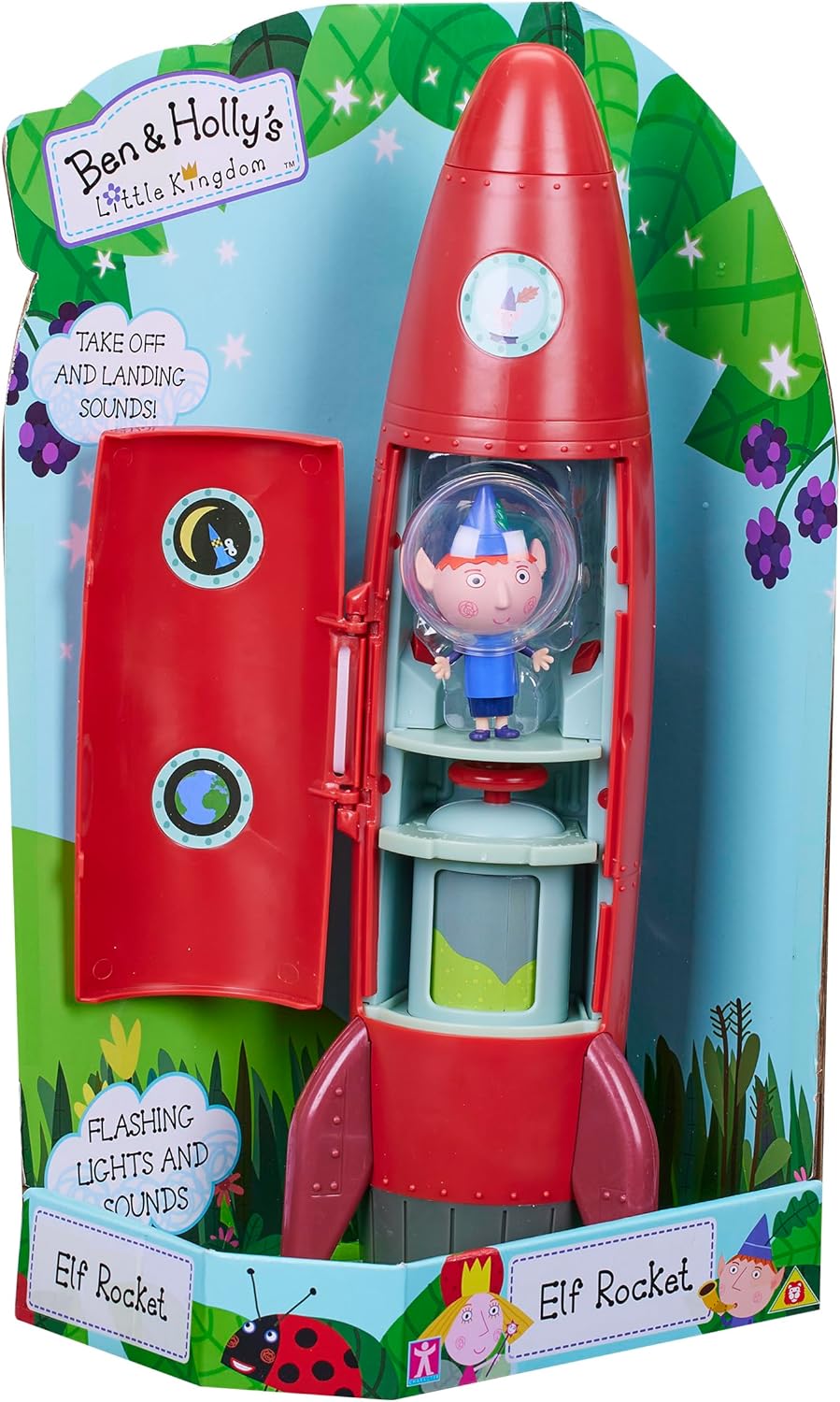 Ben & Holly Electronic Lights and Sounds Elf Rocket Playset Includes Ben Elf