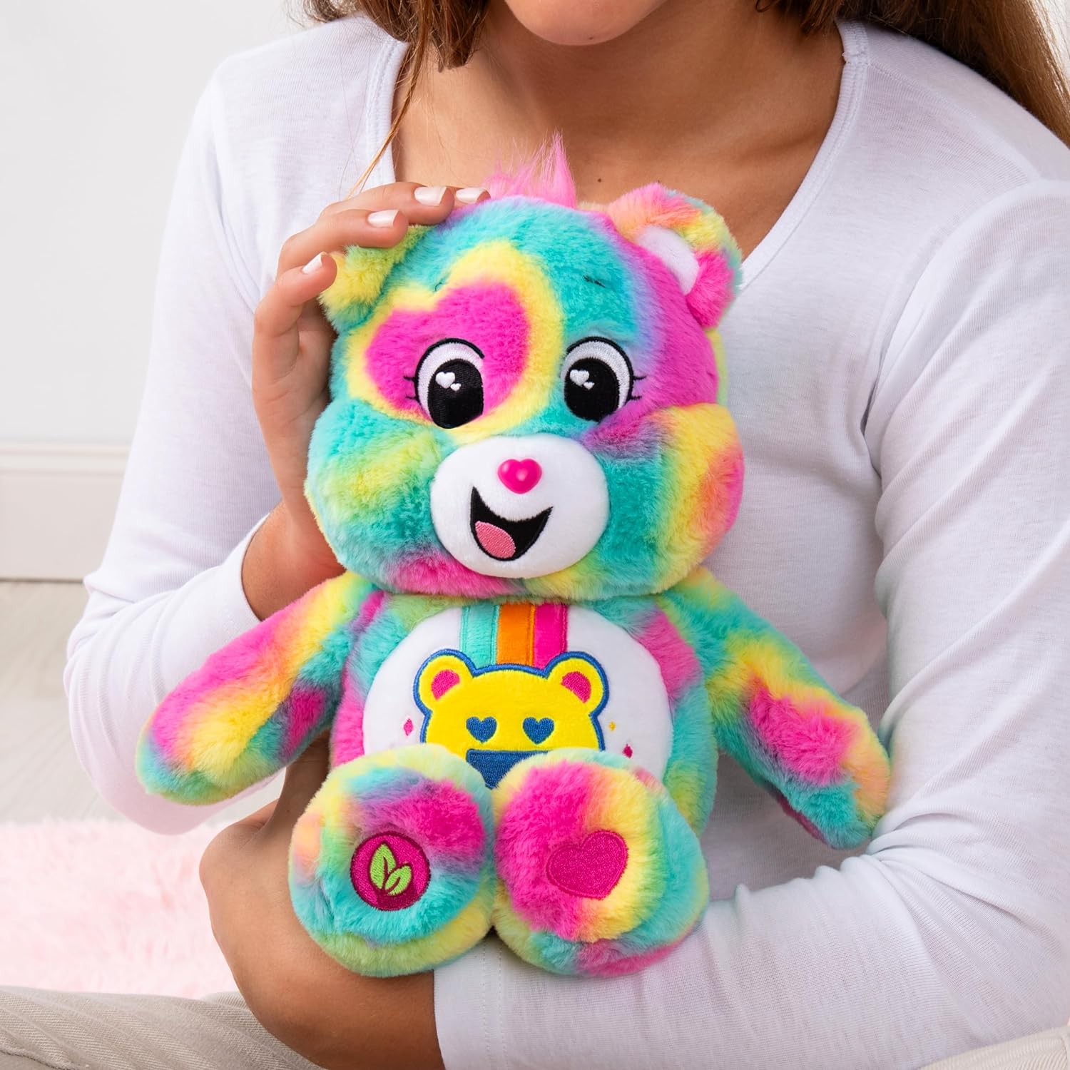 Care Bears GOOD VIBES Bear 35cm Medium Plush Eco Friendly